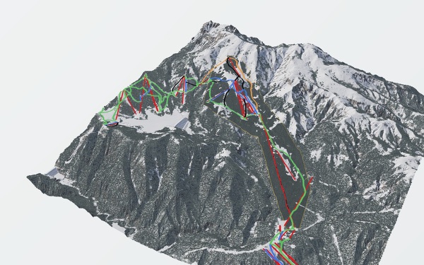 Kagura Ski Resort 3D trail map