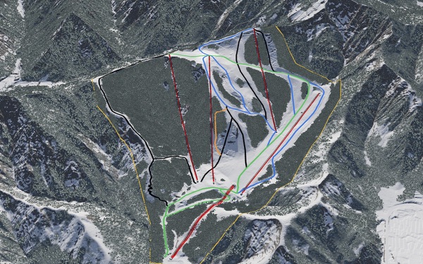 Kandatsu Snow Resort 3D trail map
