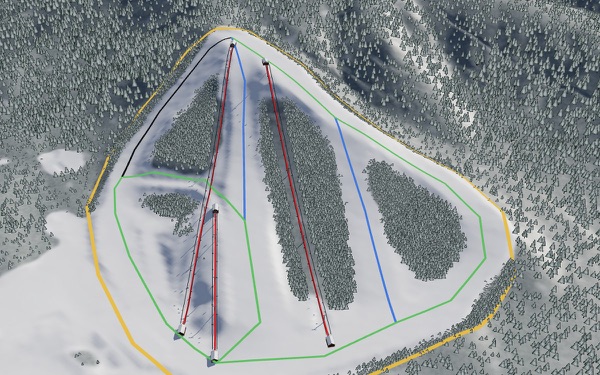 Karuizawa Snow Park 3D trail map