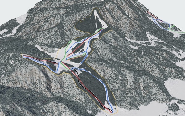 Kashimayari Snow Resort 3D trail map