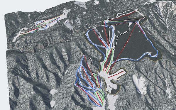 Katashina Kogen Ski Resort 3D trail map