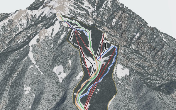 Kawaba Ski Resort 3D trail map