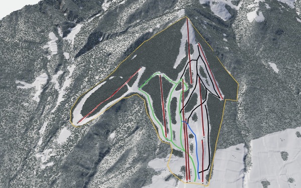 Kazawa Snow Area 3D trail map