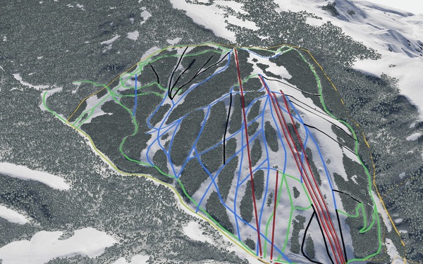 Kelly Canyon 3D trail map