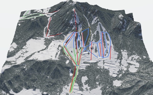 Kijimadaira Ski Resort 3D trail map