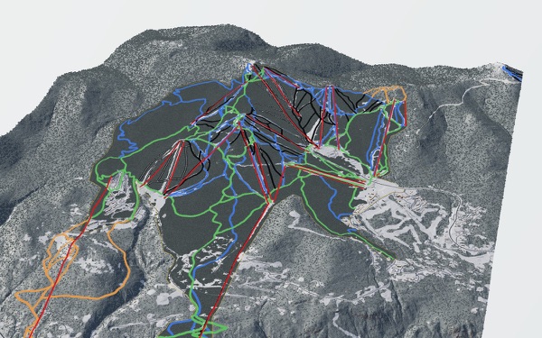 Killington Ski Resort 3D trail map