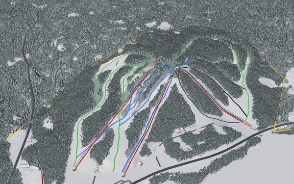 King Pine 3D trail map