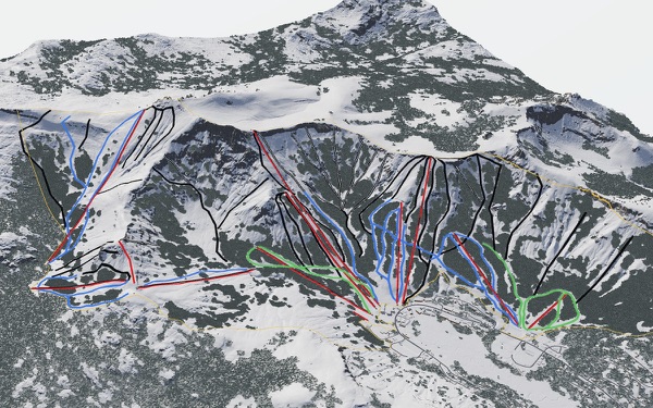 Kirkwood Mountain Resort 3D trail map