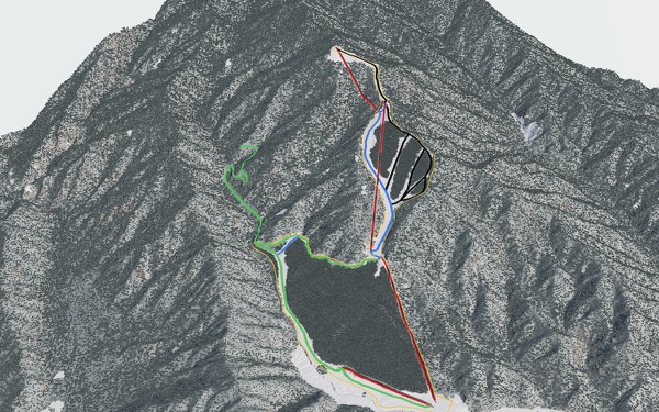 Kisofukushima Ski Resort 3D trail map