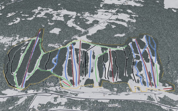Kissing Bridge 3D trail map