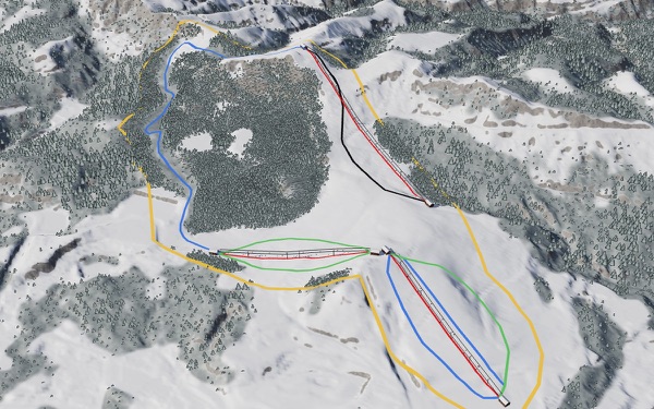 Koide Ski Area 3D trail map