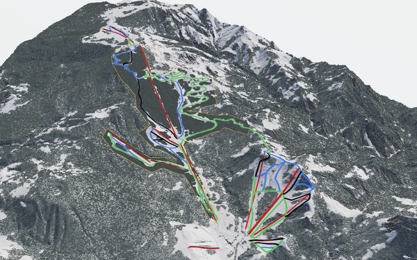 Kumanoyu Ski Area 3D trail map