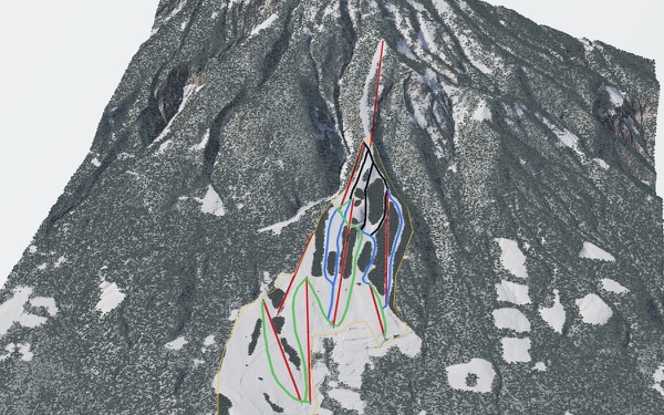 Kurohime Kōgen Snow Park 3D trail map