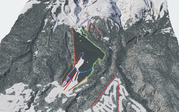 Kusatsu Onsen Ski Resort 3D trail map