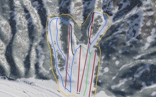 Kuzuryu Ski Resort 3D trail map