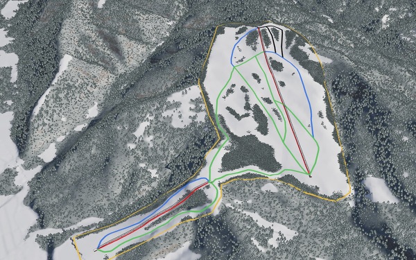 Kyōwa Ski Area 3D trail map