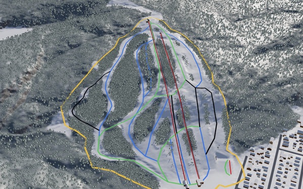 La Tuque 3D trail map