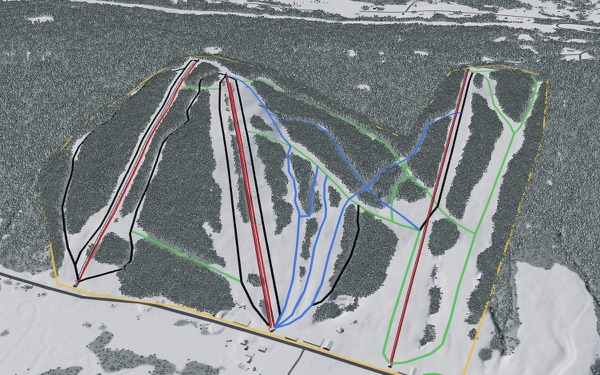Labrador Mountain 3D trail map