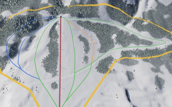 Lake City Ski Hill 3D trail map