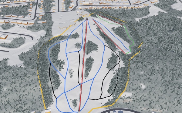 Laurentian Ski Hill 3D trail map