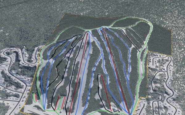 Le Relais 3D trail map