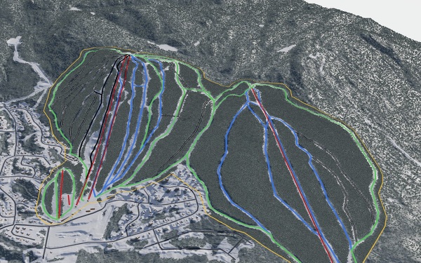 Le Valinouët 3D trail map