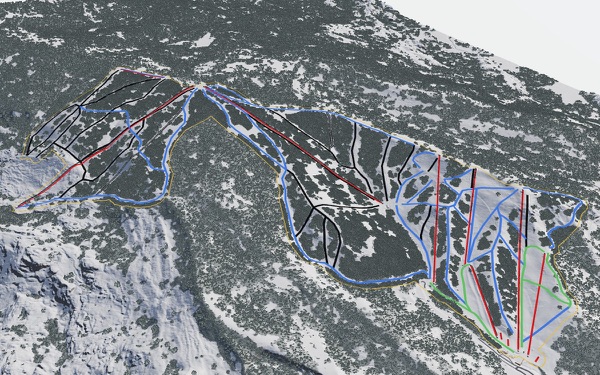 Leland Snowplay 3D trail map