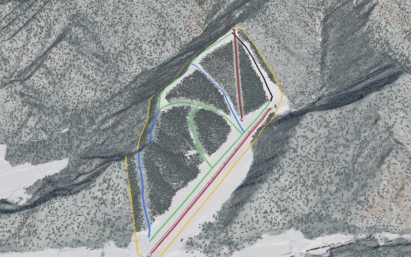 Listel Ski Fantasia 3D trail map
