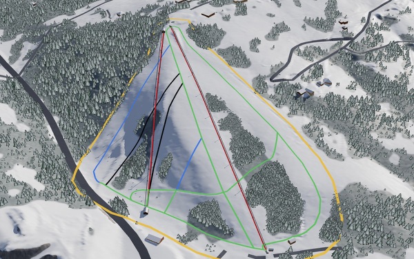 Little Ski Hill 3D trail map