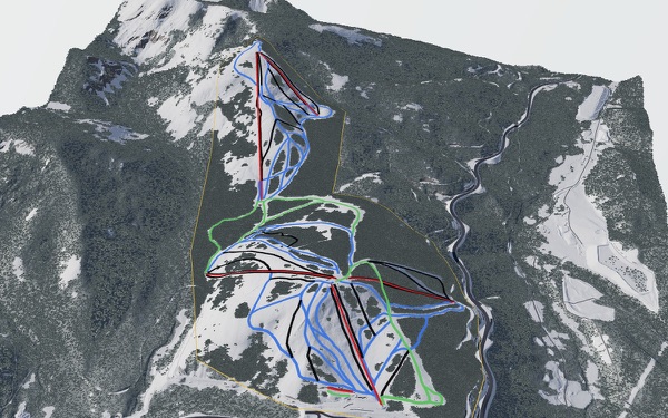 Lookout Pass Ski and Recreation Area 3D trail map