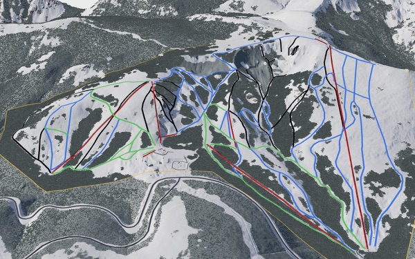 Lost Trail Powder Mountain 3D trail map