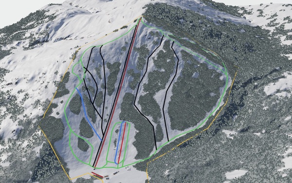 Loup Loup Ski Bowl 3D trail map