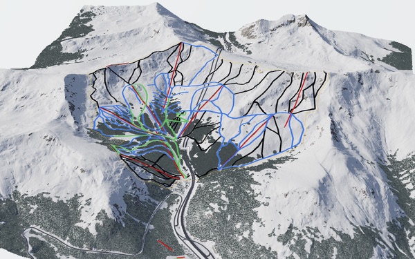 Loveland Ski Area 3D trail map
