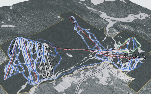 Lutsen Mountains 3D trail map