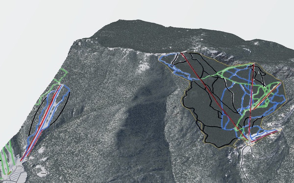 Mad River Glen 3D trail map
