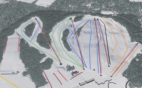 Mad River Mountain 3D trail map