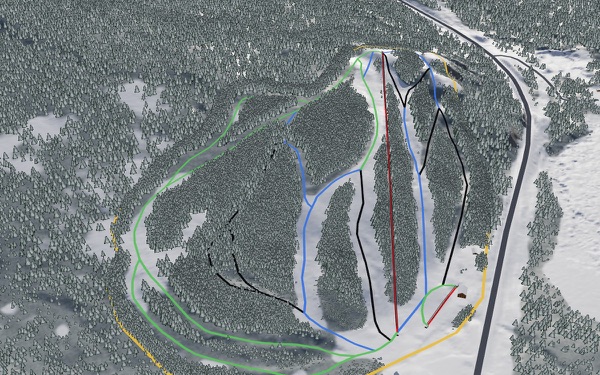Madawaska Mountain 3D trail map