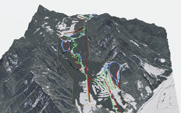 Maiko Snow Resort 3D trail map