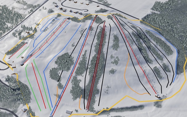 Mansfield Ski Club 3D trail map