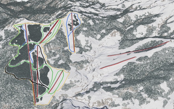 Manza Onsen Ski Resort 3D trail map
