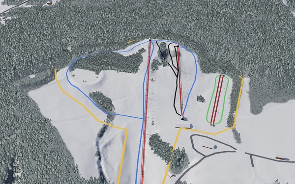 Maple Ski Ridge 3D trail map