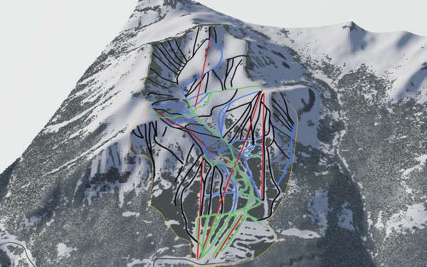 Marmot Basin 3D trail map