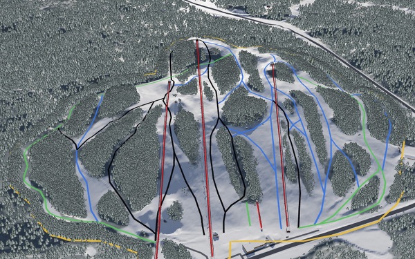 Marquette Mountain 3D trail map