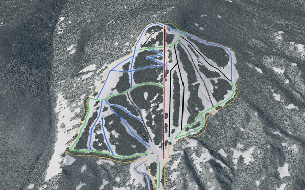 Maverick Mountain Ski Area 3D trail map
