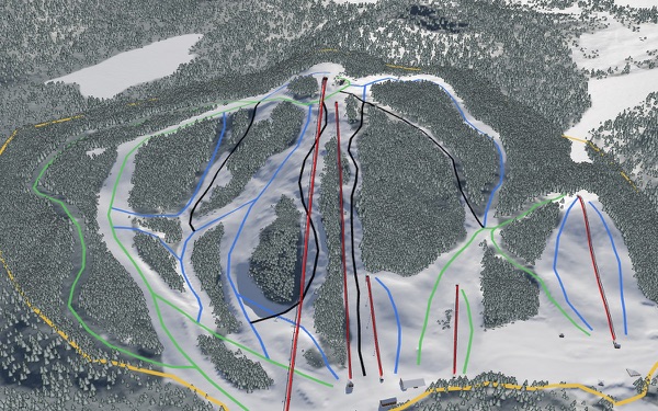 McCauley Mountain 3D trail map