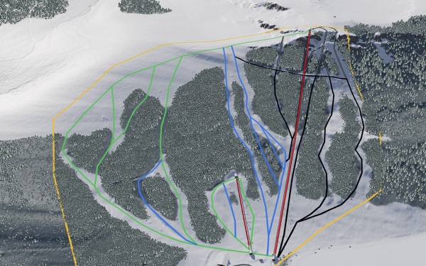 Meadowlark Ski Area 3D trail map
