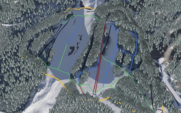 Meany Lodge 3D trail map