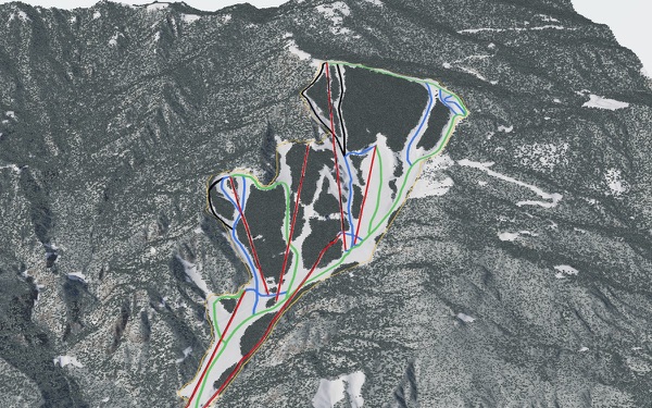 Meiho Snow Resort 3D trail map