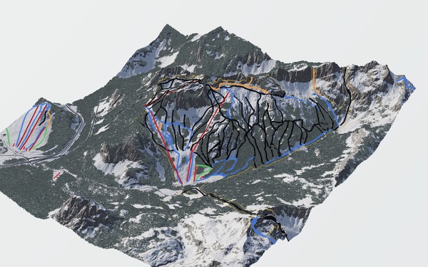 Milwaukee Ski Bowl 3D trail map