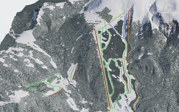 Minowa Ski Resort 3D trail map
